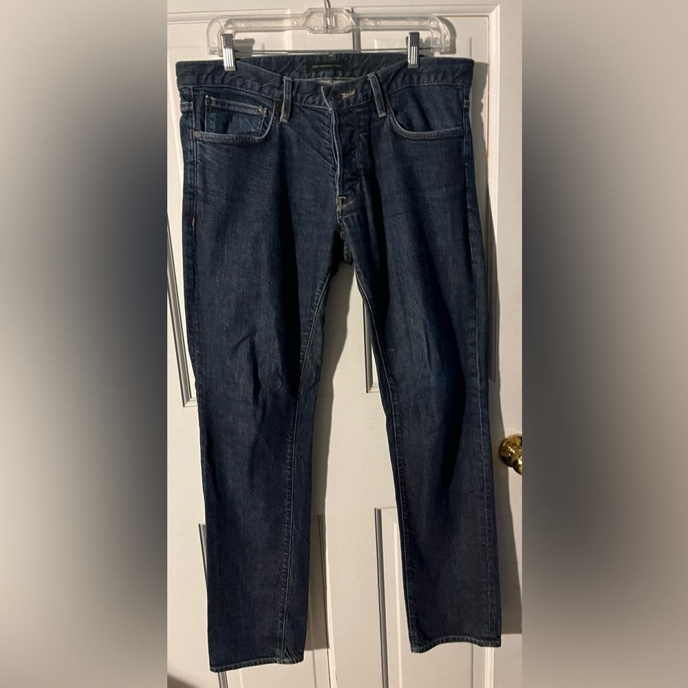 John Varvatos Men's Wight Skinny Jeans With Button Fly Size 34 - Picture 2 of 10